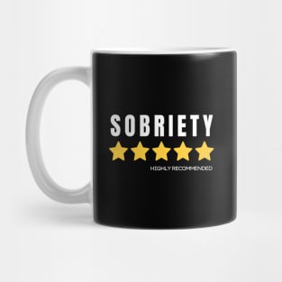 Sobriety, Higly Recommended with 5 Stars Mug